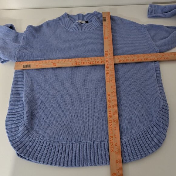Zaket & Plover Knit Sweater Womens Size XL Blue Ribbed Trim Long Sleeve Pullover - Picture 7 of 9